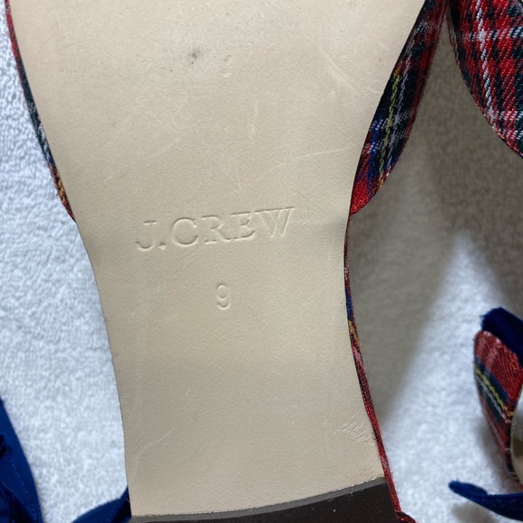 J. Crew D’orsay flats with velvet ankle tie in tartan - Picture 12 of 15
